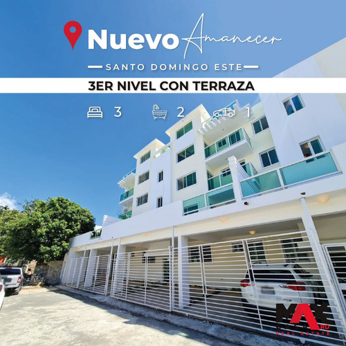 Apartamento Con Terraza En La Autopista San Isidro 3 Habitaciones