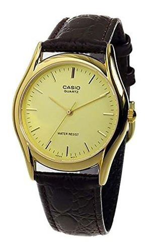 Reloj De Hombre Casio Brown Leather Mtp1094q9a