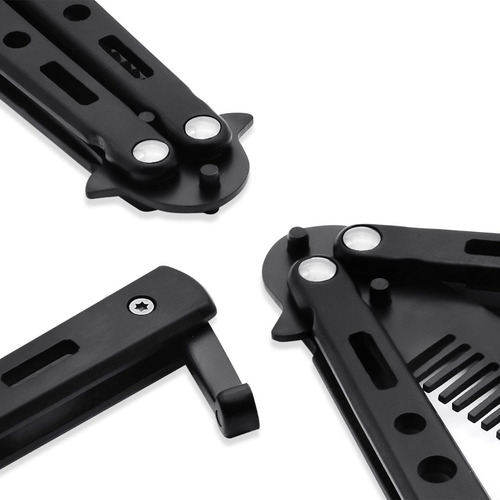 Imagen 4 de 4 de Navaja Mariposa Peine Balisong Entrenamiento Acero Trainer