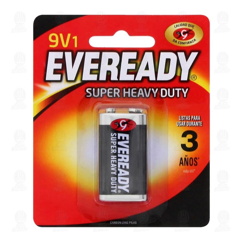 Pila Zinc Carbon Eveready 9v Bateria Super Heavy 2blist Srj 