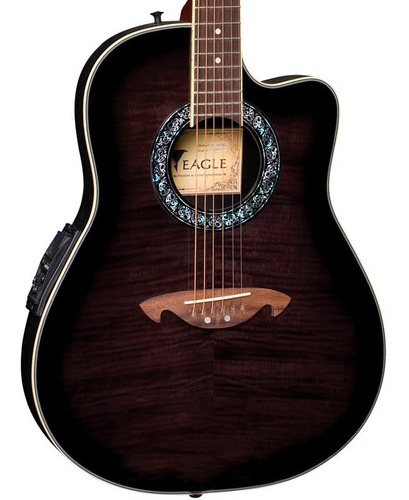 Violão Eagle Ch306 Aço Elétrico Fundo Em Fibra Ch 306
