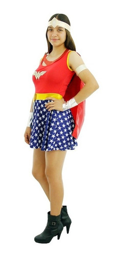 Imagen 6 de 10 de Disfraz Mujer Maravilla Deluxe Dama