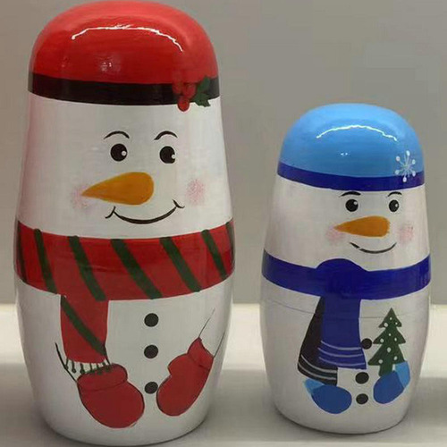5 Muñecas Matrioska Navideñas Tradicionales Coleccionables