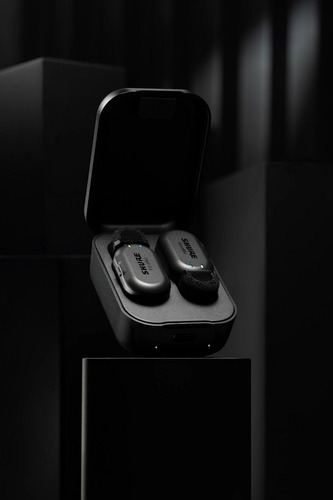 Micrófonos Lavalier Inalámbricos Bluetooth Movemic Two Shure Color Negro