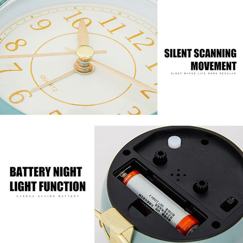 M Decoração De Mesa De Estilo Retrô Alarm Clockmute Round