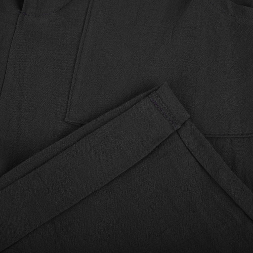 Cuna Cómoda Casual Con Bolsillo, De Lino Liso, Color Capris
