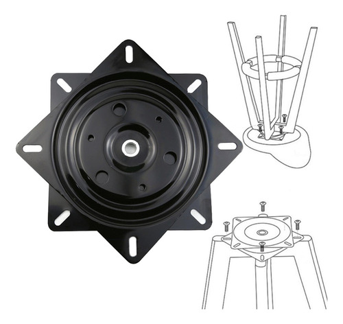 Placa De Rodamiento Suave Para Silla, Giratoria, 8 Pulgadas