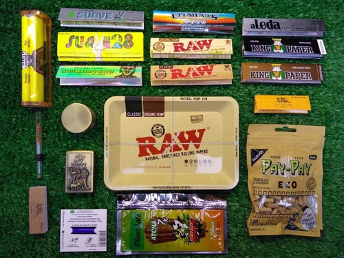 Kit Fumo Seda Raw Aleda King Paper Bolador Dichavador E +