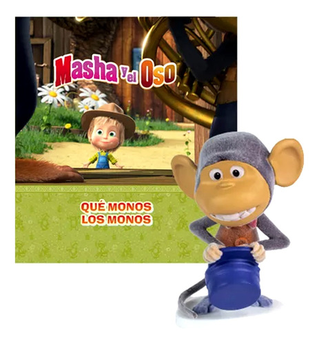 Colección Masha Y El Oso Cuento + Figura  N° 4 Mono