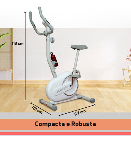 Bicicleta Ergométrica Vertical V1000 Connect Consport Branco