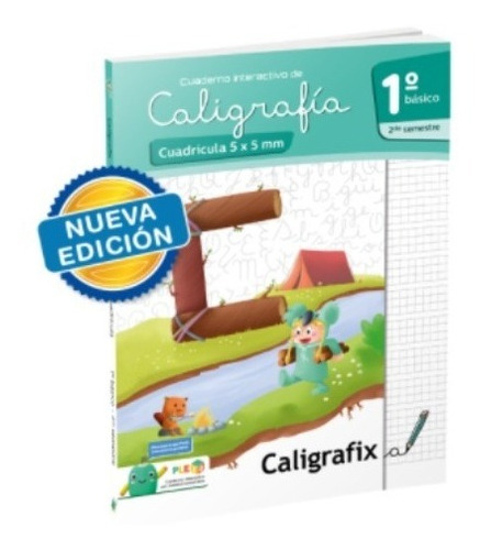 Imagen 2 de 4 de Caligrafia Cuadricula 5x5mm 1 Básico (1er Y 2do Semestre)