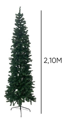 Árvore De Natal Verde Slim Pinheiro 2,10m 750 Galhos | Parcelamento sem  juros