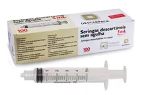 Comprar Seringa Descartável S\u002F Agulha Bico Luer Lock 5 Ml - 100 Unid