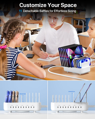 Estación De Carga Múltiple Usb-c 100w Con 10 Puertos