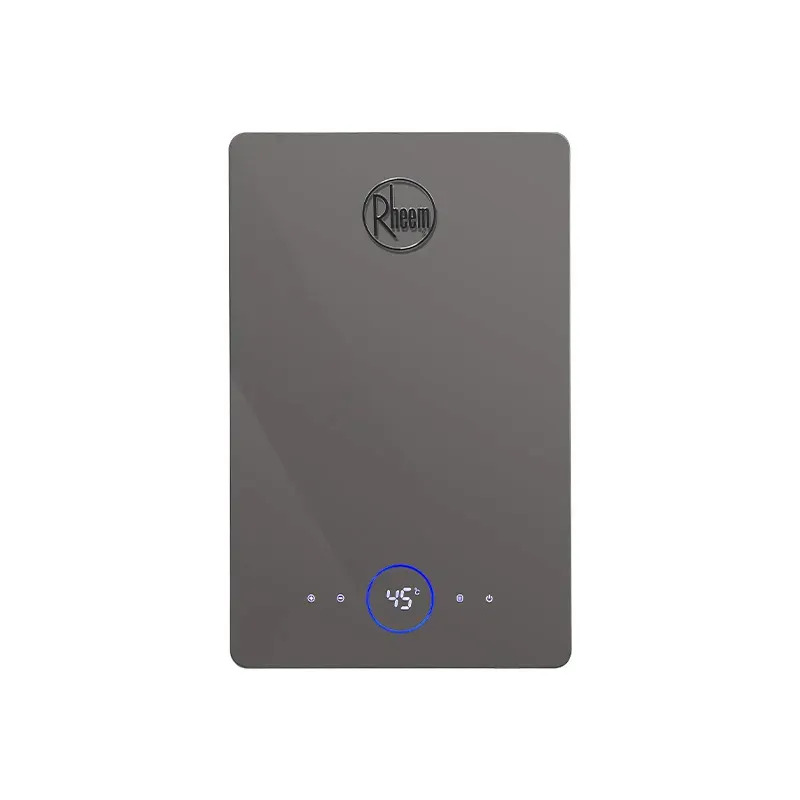 Calefón Rheem 14 Lts Tiro Forzado Novotouch Vidrio Templado Residencial Color Gris