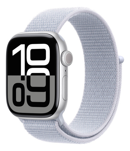 Apple Watch S10 Gps Cell 42mm Aluminio Con Correa Plata Plata Correa Loop Deportiva Azul Nube Color Plata