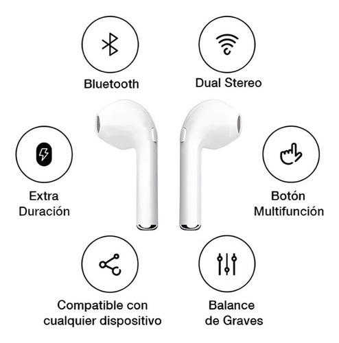 Auriculares Inalámbricos I7-mini 5.0 Bluetooth