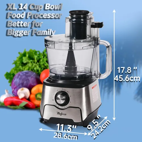 Procesador De Alimentos Magiccos Fp408 De 14 Tazas Con Cajón