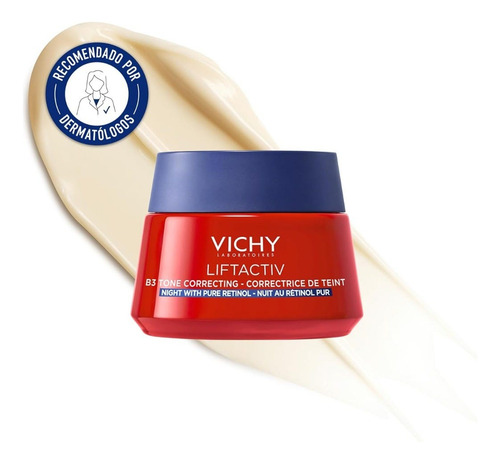 Crema Vichy Liftactive Puro Retinol Antimanchas X 50 Ml Todo Tipo De Piel Noche