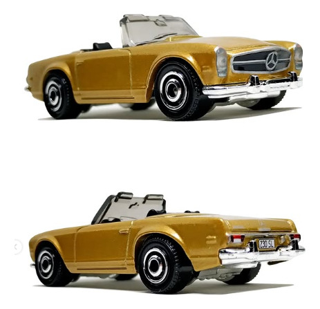 Auto Mercedes Benz 230 Sl Matchbox Coleccion Esc 1:64 Metal Dorado Oscuro
