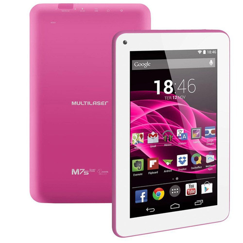 Tablet Multilaser M7s Nb186 Android Câmera 8gb Tela 7  Wifi
