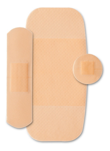 Band-aid Bege 3 Tamanhos Diferentes Kit Com 90 Multilaser