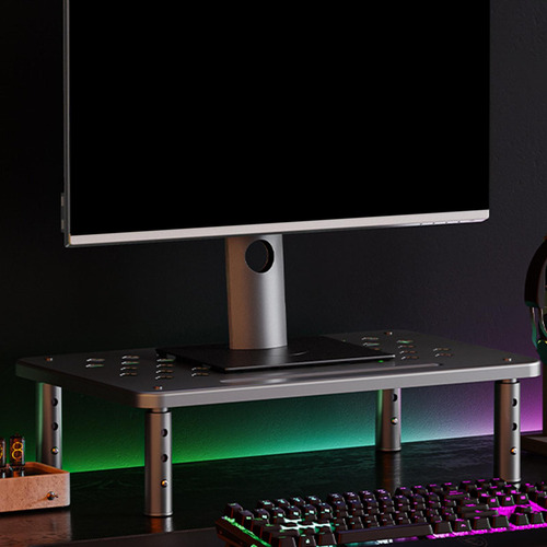 Soporte Elevador De Para Computadora Con Orificios De Negro
