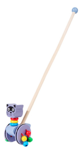 Juguete Para Empujar Y Caminar, Juguete De Madera Para Gato