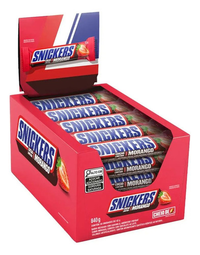 Chocolate Snickers Display C/20x42g - Morango