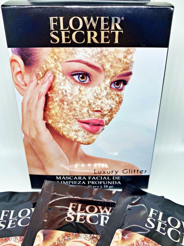 Mascara Facial Glitter De Limpieza Profunda Flower Secret