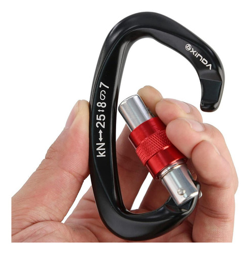 Ganchos Profesionales Alpinismo, Mxegb-005, 5pzas, 25kn, For Color Negro