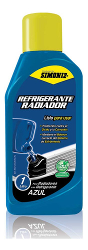 Refrigerante Radiador Simoniz Color Azul 1 Litro