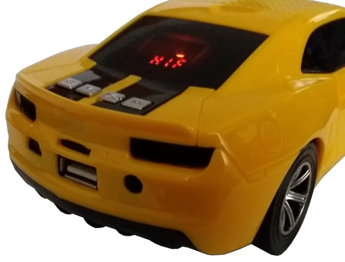 Camaro Caixinha Caixa De Som Carro Amplificada Fm Efeito Led