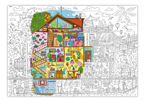 Okroshka Big Giant Coloring Poster Colorantes Para Niños Hog