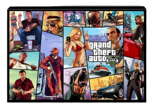 Pintura De Diamantes 5d Diy 60x40cm - Gta Grand Theft Auto 8
