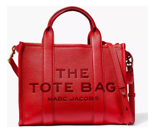 The Leather Medium Tote Bag (true Red) Nueva Y Original