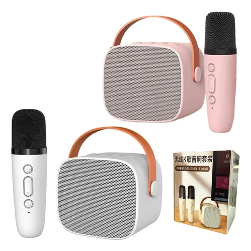 Parlante Bluetooth Karaoke 1 Micrófono Mini Altavoz Blanco