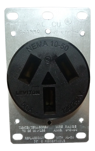 Tomacorriente 3x50 Amp Empotrable Marca Leviton 