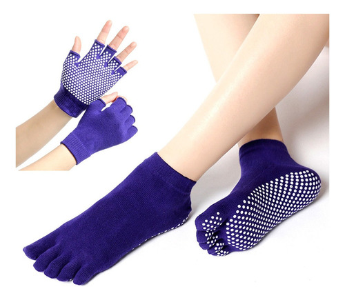 Calcetines Y Guantes Para Yoga Antideslizantes 2juegos