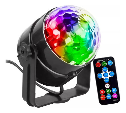 Mini Bola Led Rgb De Disco Giratoria Colores Proyector