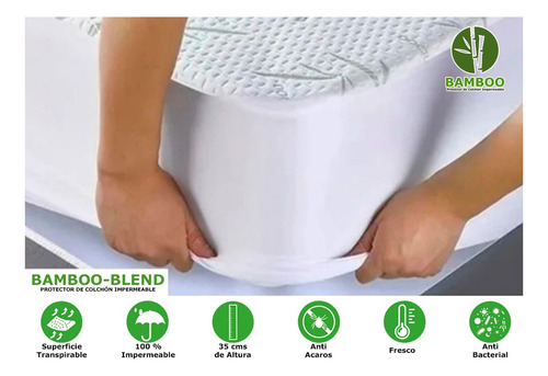 Matress Cover Forro Bamboo-blend Queen Antiacaros
