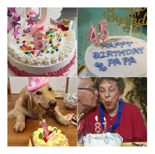 Vela De 1er Cumpleaños Primer Año De Cumpleaños Rosa Número