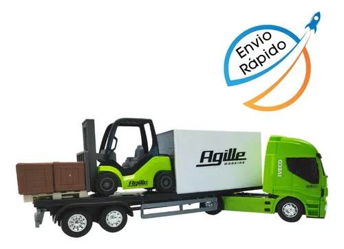 Caminhão De Brinquedo Iveco Hi-hay Com Empilhadeira - Bom Preço Magazine