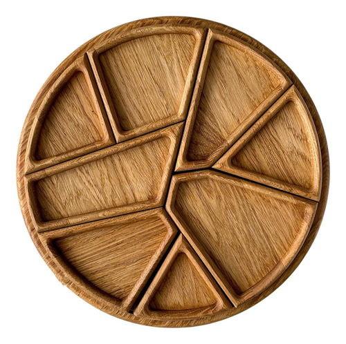 Plato De Servicio De Bandeja Para Servir De Madera Con