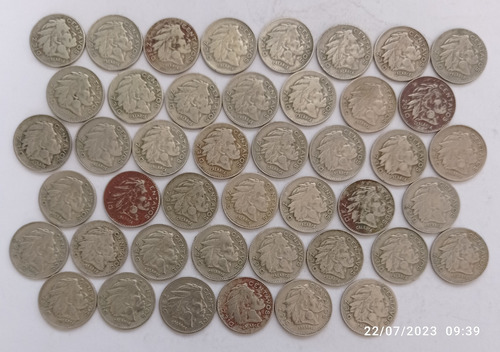 44 Monedas Colombia De 10 Centavos 1952-1966 Buen Estado
