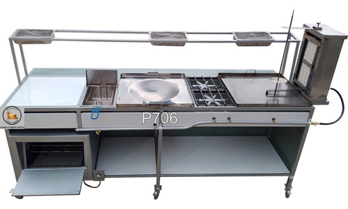 Carrito Mesa Freidor Comal Parrill Planch Pasto Horno P706