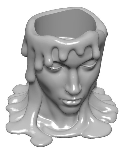 Archivo Stl Porta Vela Led Melted Woman P/impresora 3d