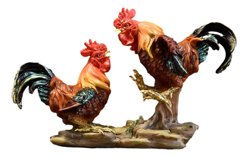 Figurita De Pollo, Escultura De Gallo, Decoración Estilo A