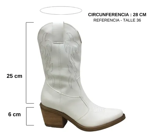 Bota Texana Mujer Media Ca&ntilde;a Taco Bajo Cierre Moda
