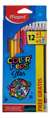 Lapices De Colores Caja C/12 Pz Maped Color´ Peps Star